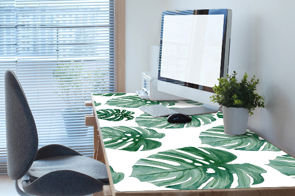 Mata na biurko Monstera liście