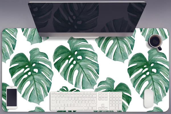 Mata na biurko Monstera liście