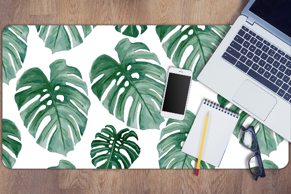 Mata na biurko Monstera liście