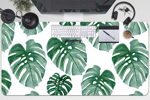 Mata na biurko Monstera liście
