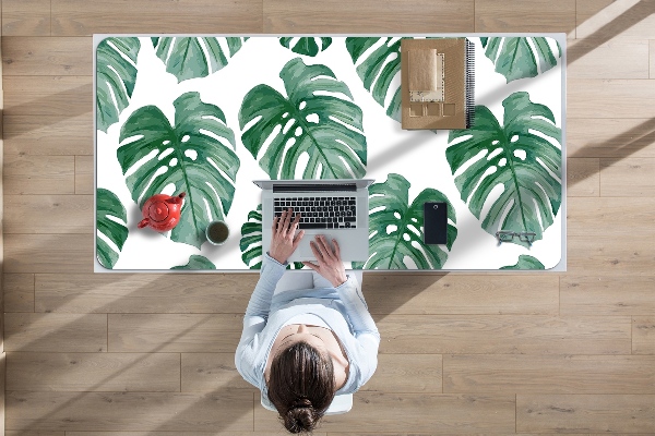 Mata na biurko Monstera liście