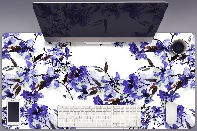 Podkład ochronny na biurko Niebieskie kwiaty