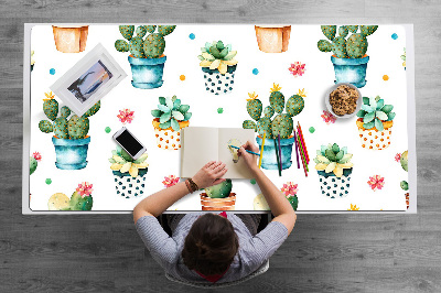 Mata na biurko Malowany kaktus