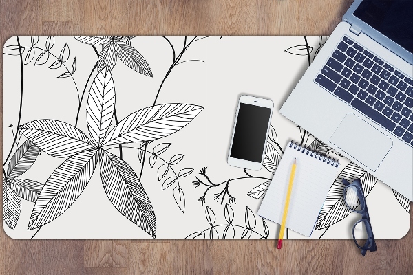 Duża podkładka ochronna na biurko Kwiaty Doodle