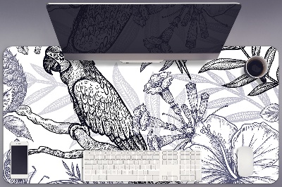 Mata na biurko Rysowana papuga