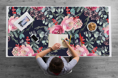 Mata na biurko Kwiaty i liście
