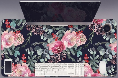 Mata na biurko Kwiaty i liście