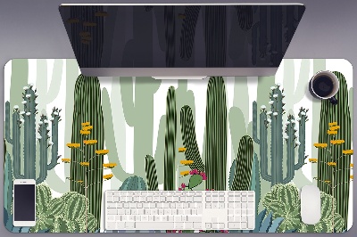 Mata ochronna na biurko Kwitnące kaktusy