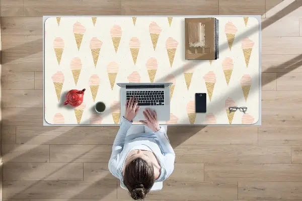 Duża podkładka na biurko dla dzieci Różowe lody