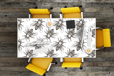 Duża podkładka ochronna na biurko Pszczoły wzór