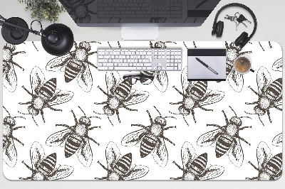 Duża podkładka ochronna na biurko Pszczoły wzór