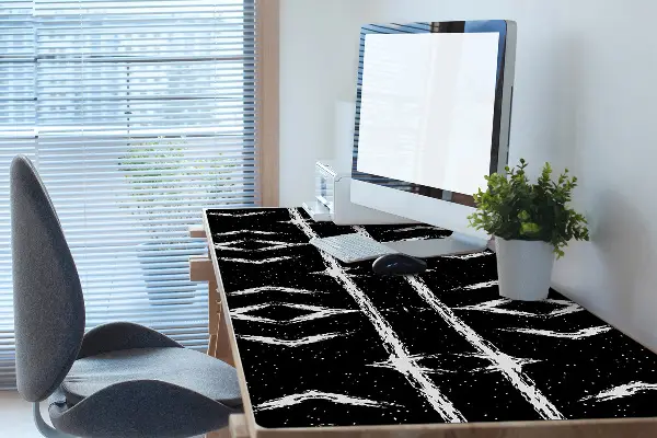Podkład ochronny na biurko Czarna abstrakcja