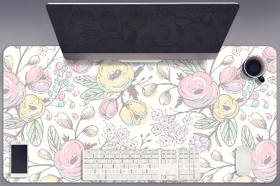 Mata na biurko Kolorowe kwiaty