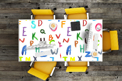 Mata na biurko Kolorowe litery
