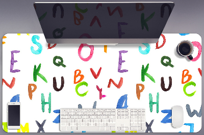 Mata na biurko Kolorowe litery
