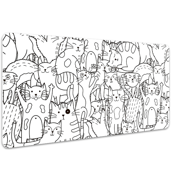 Podkładka na biurko Koty w stylu Doodle