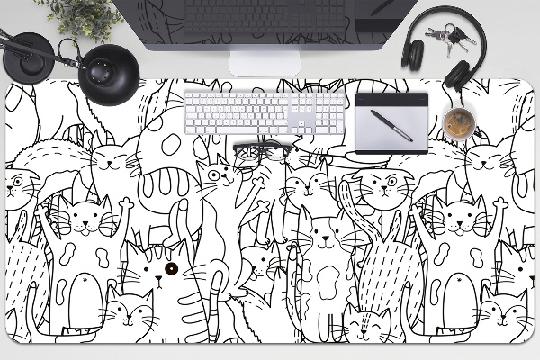 Podkładka na biurko Koty w stylu Doodle