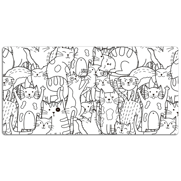 Podkładka na biurko Koty w stylu Doodle