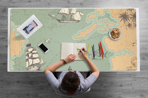 Duża podkładka na biurko Mapa skarbów