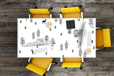 Mata na biurko Jelenie w lesie