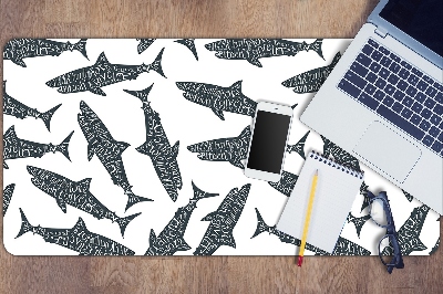 Podkład ochronny na biurko Typografia rekiny