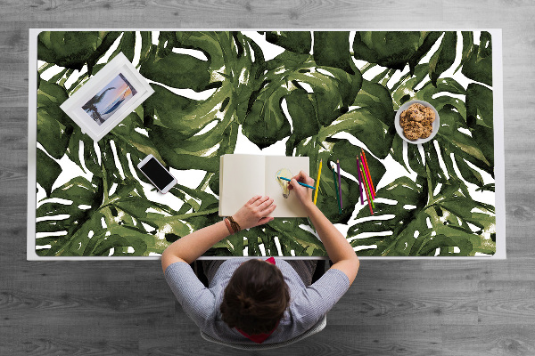 Duża podkładka ochronna na biurko Liść Monstera