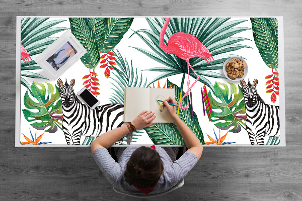 Mata na biurko Flaming i zebra