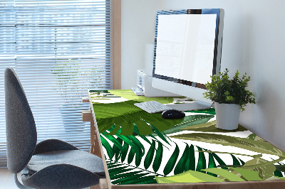 Podkładka na całe biurko Zielone liście