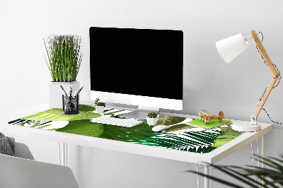 Podkładka na całe biurko Zielone liście