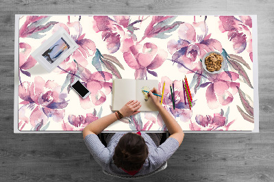 Duża podkładka ochronna na biurko Różowe kwiaty