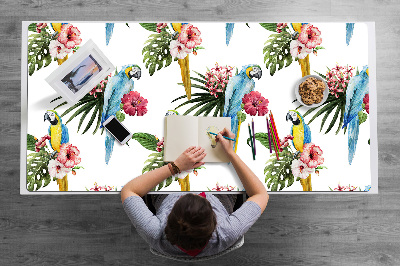 Mata na biurko Papugi i Kwiaty