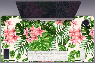 Duża podkładka ochronna na biurko Kwiaty hawaje