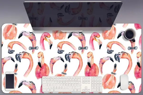 Mata ochronna na biurko Szalone Flamingi