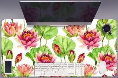 Mata ochronna na biurko Liście kwiatów lotosu