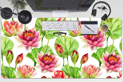 Mata ochronna na biurko Liście kwiatów lotosu