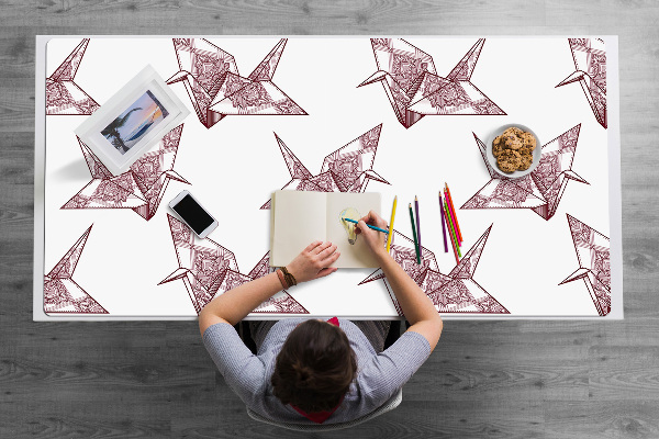 Duża podkładka ochronna na biurko Ptaki origami