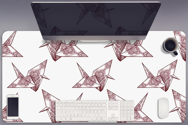 Duża podkładka ochronna na biurko Ptaki origami