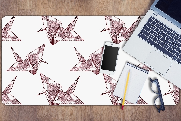 Duża podkładka ochronna na biurko Ptaki origami