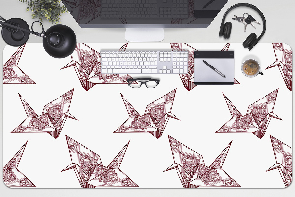 Duża podkładka ochronna na biurko Ptaki origami