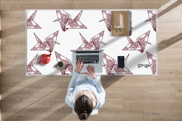 Duża podkładka ochronna na biurko Ptaki origami