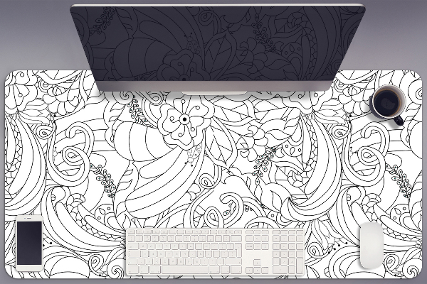 Duża podkładka na biurko dla dzieci Doodle wzór