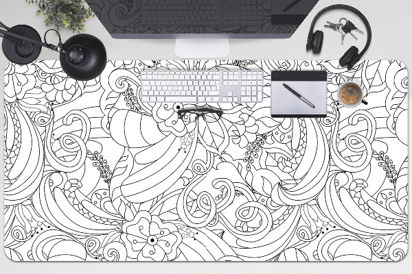 Duża podkładka na biurko dla dzieci Doodle wzór