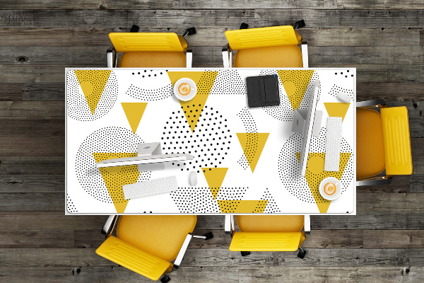 Mata na biurko Koła i trójkąty