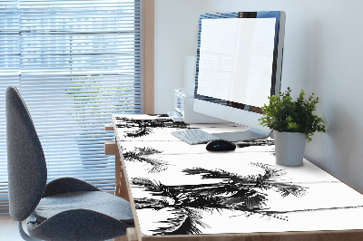Podkładka na biurko Czarno białe palmy