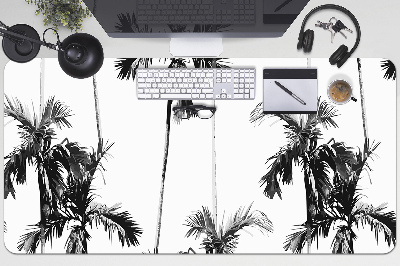 Podkładka na biurko Czarno białe palmy