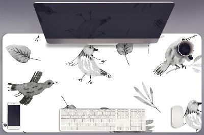 Podkładka na całe biurko Rysowane ptaki