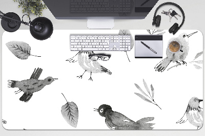 Podkładka na całe biurko Rysowane ptaki