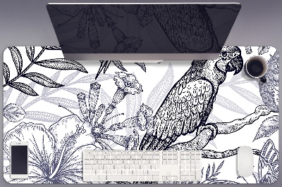 Podkład ochronny na biurko Szkicowana papuga