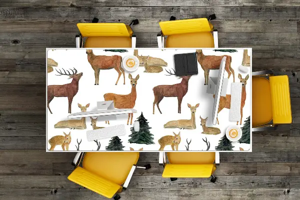 Duża podkładka na biurko dla dzieci Jelenie