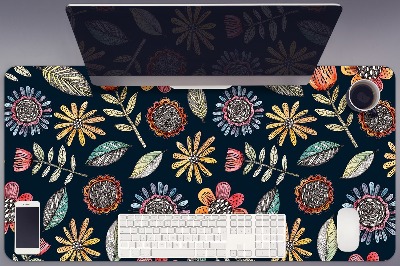 Mata na biurko Kolorowe kwiaty